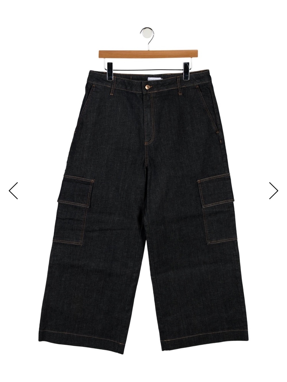 Scanlan Theodore Dark Blue Wide-Leg Cargo Pants